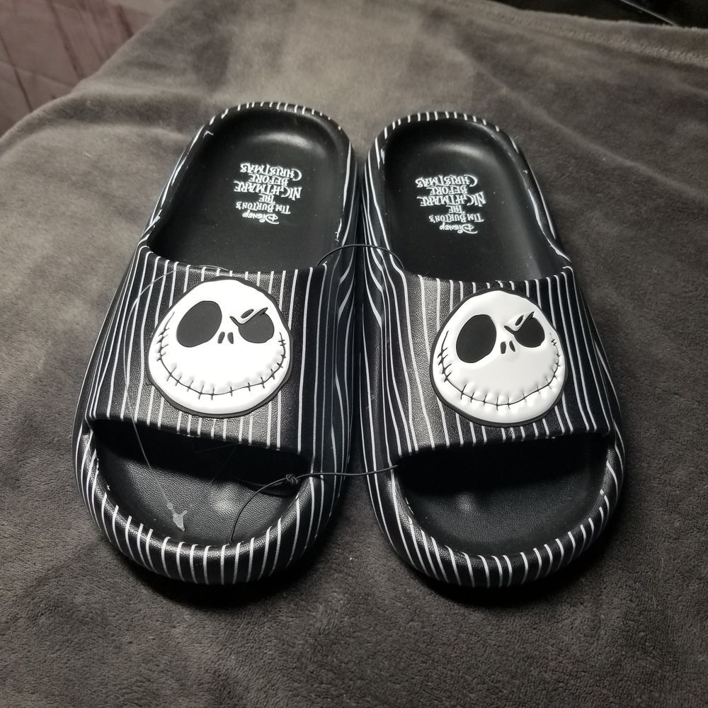 Nightmare Before Christmas Mens 8 Womens 10 Comfort Slide Sandals Halloween